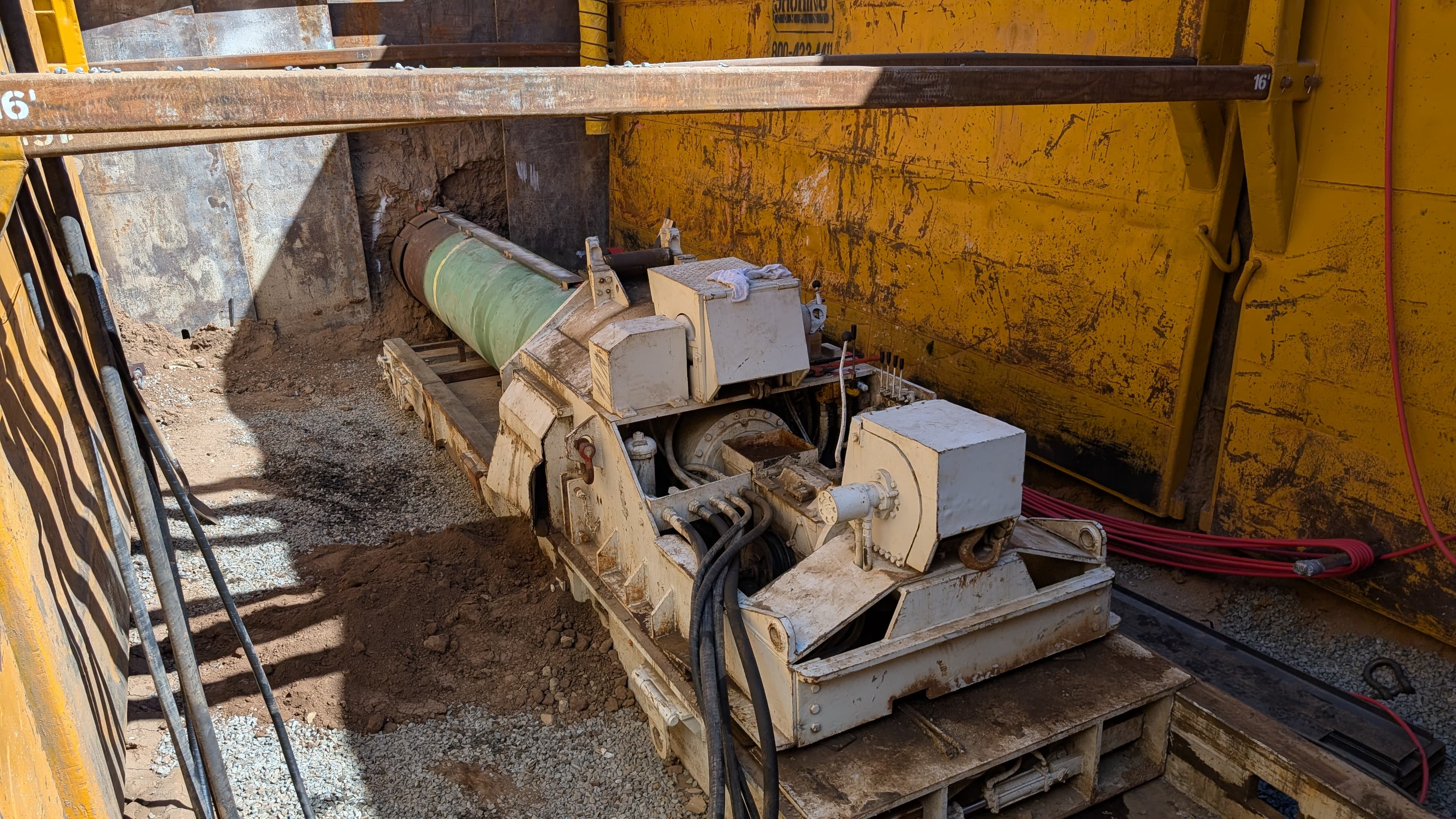 36-inch auger bore operation